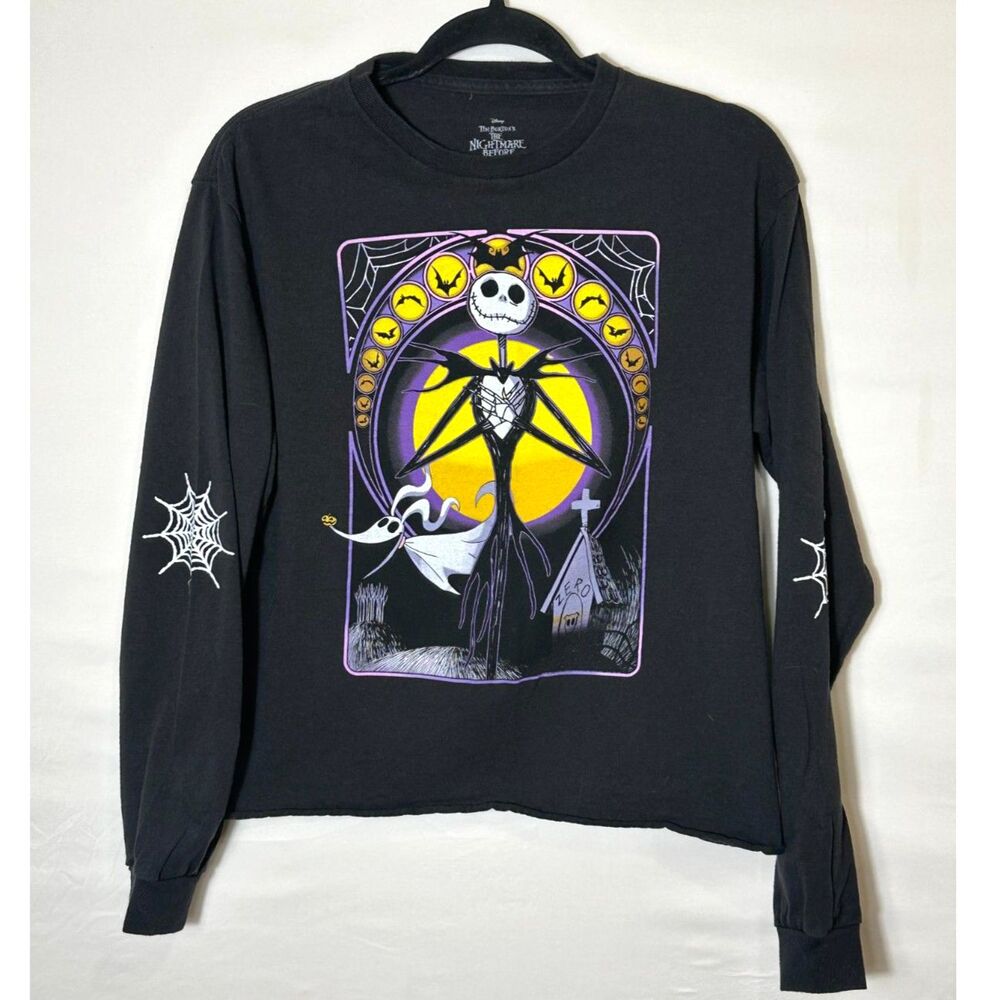 Disney's The Nightmare Before Christmas Long-Sleeve Tee Cropped Size M